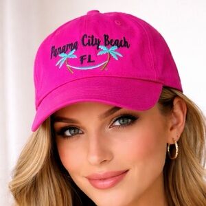 Panama City Beach Florida Hot Pink Hat OS